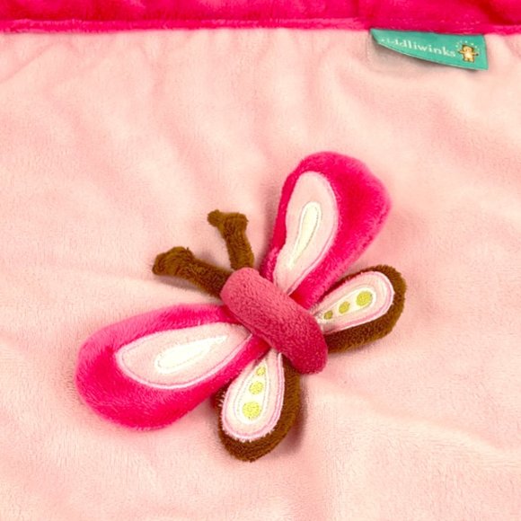 Tiddliwinks Butterfly Pink Baby Security Blanket - Picture 4 of 8